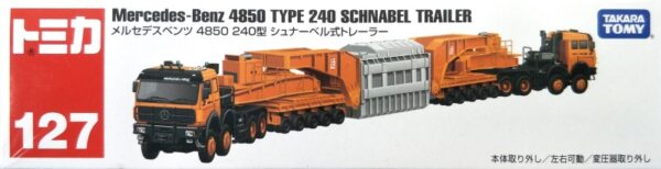 Tomica 127 - Mercedes-Benz 4850 Type 240 Schnabel Trailer 賓士4850 204型壓路機