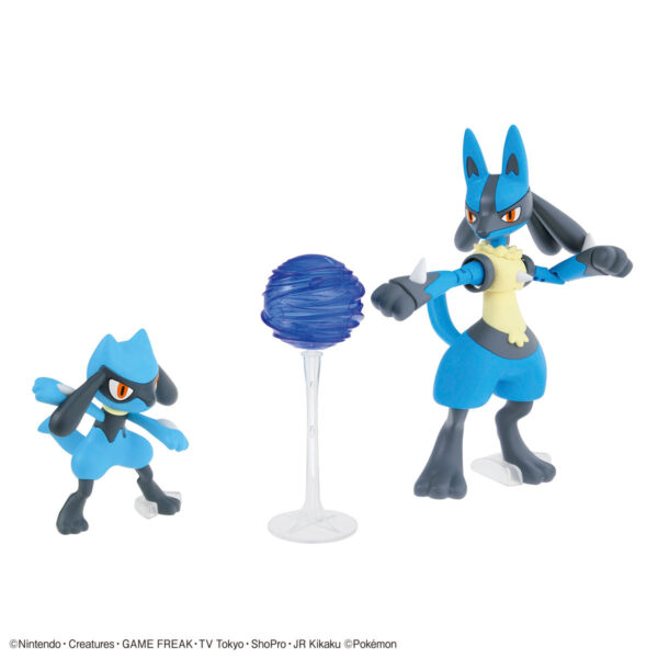 Pokémon Plamo Collection Selection 044 - リオル＆ルカリオ 利歐路 & 路卡利歐：圖片 3