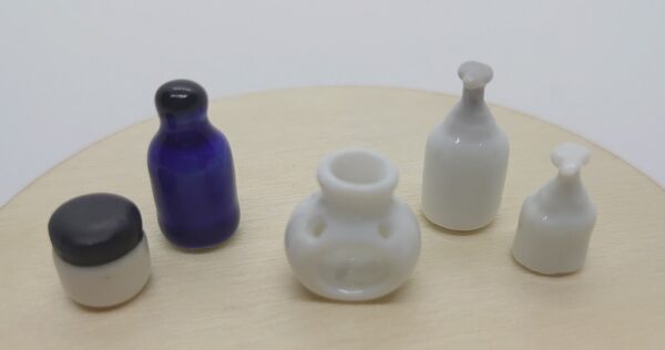 浴室藍白瓷5件用具組