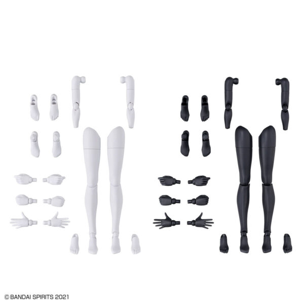 30MS OB-12 Option Body Parts Arm Parts & Leg Parts [White/Black] 身體配件套組 手＆腳 [白色/黑色]：圖片 2